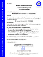 Zertifikat (deutsch) - click fr Vorschaubild